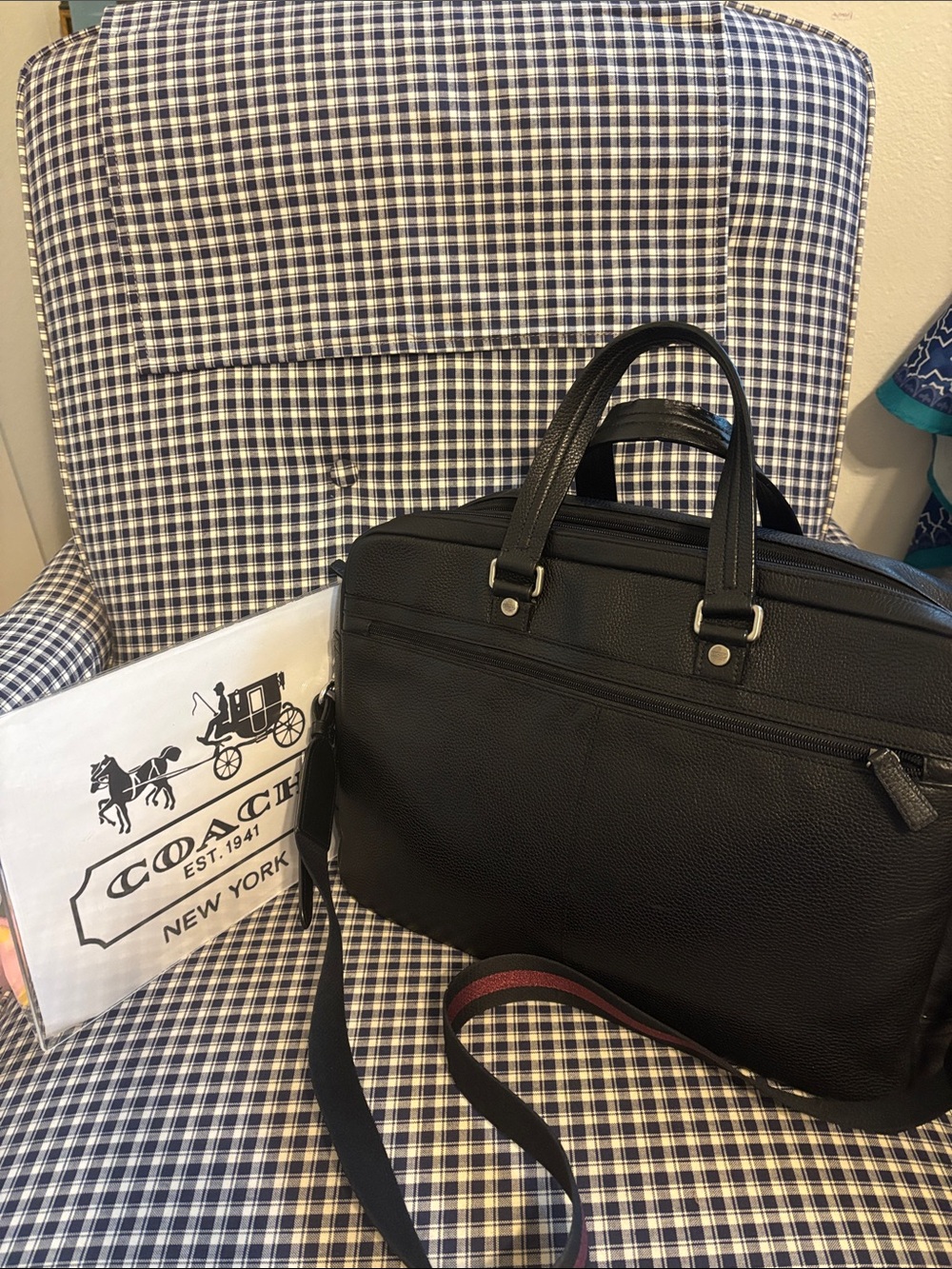 Coach Transatlantic 2way  Briefcase with Top Handles and Removable Strap
